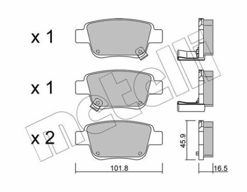 Колодки гальмівні (задні) Toyota Avensis 03-08/Corolla Verso 04-09