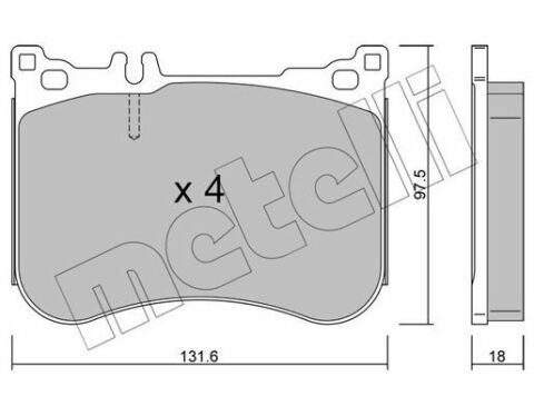 Колодки гальмівні (передні) MB S-class (W221/W222/X222/C217) 05-