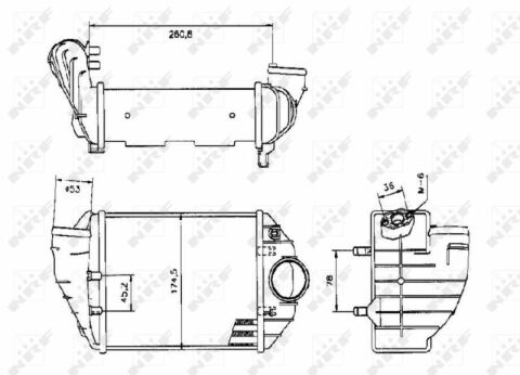 Радиатор интеркулера Audi A4/VW Passat B5 2.5D 97-05