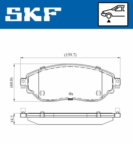 тормозные колодки передниеtrafic iii,opel vivaro,nissan nv300 14-