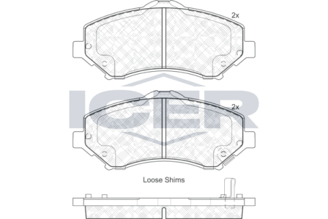 Колодки тормозные (передние) Chrysler Grand Voyager/Dodge Caravan/Journey/Jeep Cherokee/Compass 07-