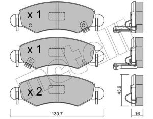 Колодки гальмівні (передні) Subaru Justy 03-/Opel Agila 00-07