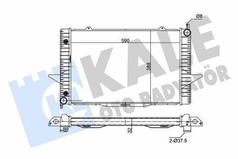 KALE VOLVO Радіатор охолодження C70/S70/V70/XC 70 2.0/2.5 97-