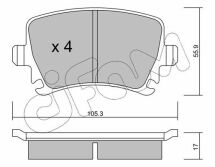 Гальмівні колодки зад. Caddy III/Golf V/Audi A4 03-