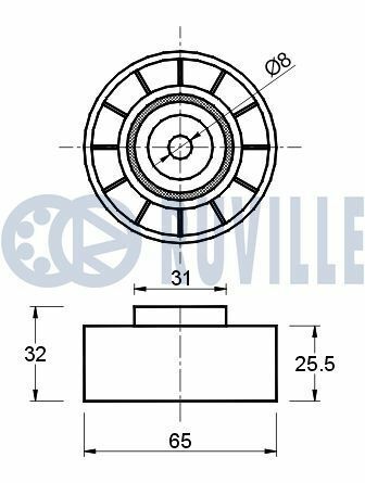 RUVILLE FORD Ролик натяжний Mondeo,Transit 2,0/2,2TDCi