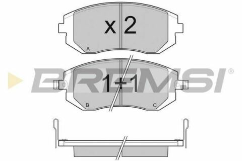 Тормозные колодки пер. Subaru Impreza 02-/Forester 02- (akebono)