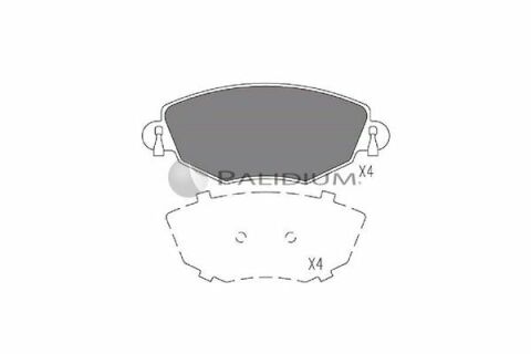 Комплект гальмівних накладок, дискове гальмо