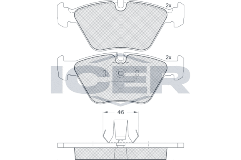 Колодки тормозные (передние) BMW 3 (E46) 99-07/X3 (E83) 03-11/Z4 (E85/E86) 06-08