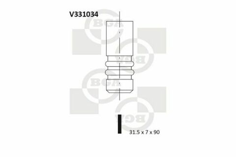 Клапан випуск. T5 1.9/2.5TDI -09