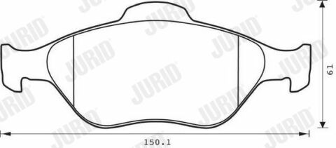 Колодки передні гальмівні fiesta 1.2 00- +abs