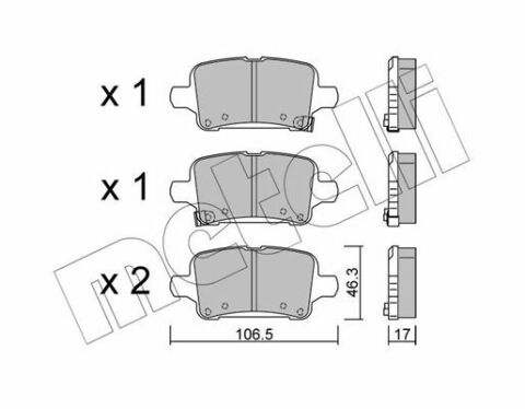 Колодки гальмівні (задні) Opel Insignia B 17- Колодки гальмівні (задні) Opel Insignia B 17-