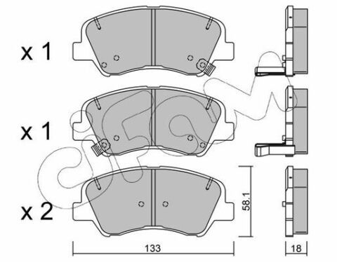 CIFAM HYUNDAI Тормозные колодки передн.Accent 10-, KIA  Rio III