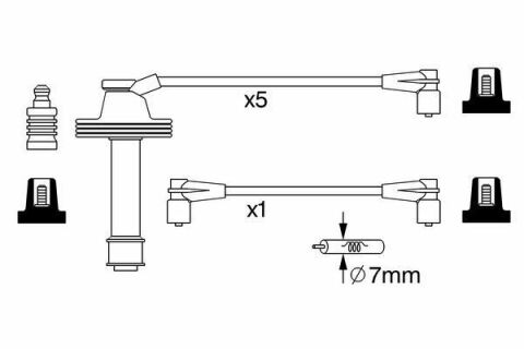 Кабели зажигания Volvo C70/S70/S80/V70 2.0-2.5 91-06 (к-кт)