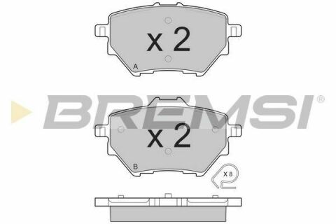 Гальмівні колодки зад. Citroen C4/Peugeot 308 II 13- (Bosch) (99x53,5x16,7)