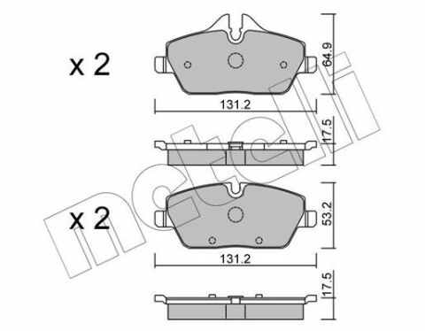 Колодки тормозные (передние) BMW 1 (E81/E82/E87/E88) 04-13/2 (F45) 14-18