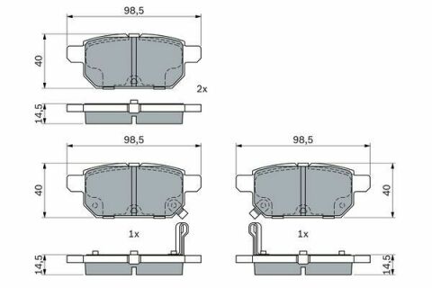 Гальмівні задні колодки Swift IV 10-,SX4 S-Cross 13- SUZUKI
