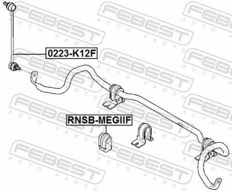 Втулка переднего стабилизатора Renault Megane II 02-(18.5mm)