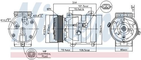 Компрессор RN ESPACE IV(02-)1.9 dCi(+)[OE 8200021822]