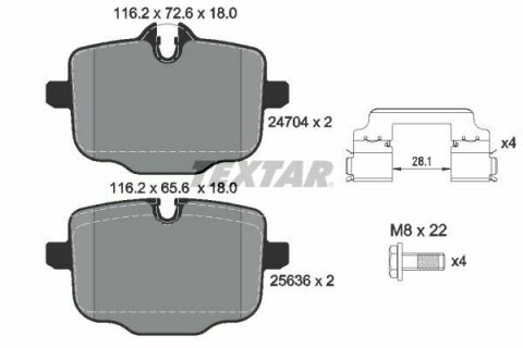 Колодки гальмівні (задні) BMW 5 (G30,G31)/7 (G11,G12)/X5 (G05)/X6 (G06) 17- (TRW) Q+