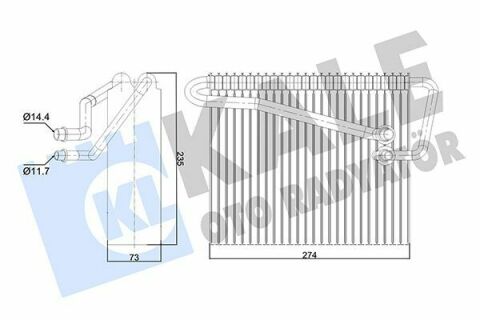 KALE OPEL Випарник Astra G 98-