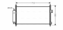 Радіатор кондиціонера NISSAN X-TRAIL (2001) 2.2 DCI