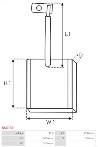 Щітки стартера VW LT 28-55 2.4 D Щітки стартера VW LT 28-55 2.4 D