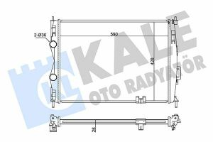 KALE NISSAN Радіатор охолодження Qashqai 1.6/2.0 07-