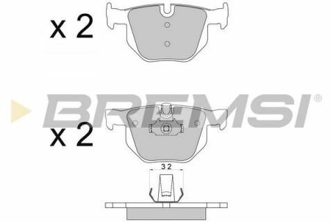 Гальмівні колодки зад. BMW X5/X6 08- Гальмівні колодки зад. BMW X5/X6 08-