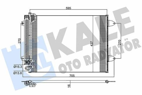 KALE VW Радиатор кондиционера Passat,CC 05-