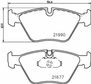 Гальмівні колодки перед. BMW 5 (E39) 2.0-3.5i 95-03