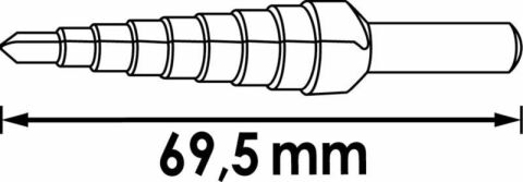 Свердло з швидкоріжуючої сталі HSS 4-12 мм (65mm)