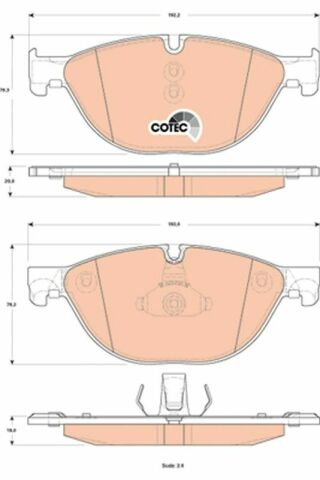 Гальмівні колодки пер. BMW 5(F10)/5(F11)/6(F12)/6(F13) 08- (пошкоджено упаковку)