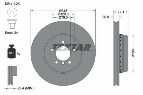 Диск гальмівний (передній) BMW 5 (E60/61) / 6 (E63/64) 01-10 (348x30) PRO+ Диск гальмівний (передній) BMW 5 (E60/61) / 6 (E63/64) 01-10 (348x30) PRO+