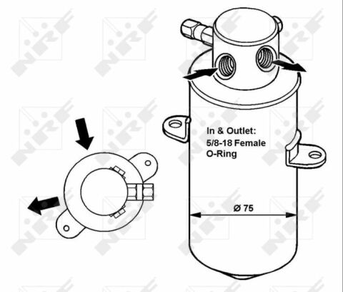 Осушувач кондиціонера Mercedes DB W140 91-98/С140 92-99