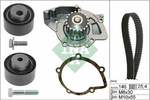 Комплект ГРМ + помпа Peugeot 406/607/807 2.2 HDi 00- (146x25.4) (538 0428 10) Комплект ГРМ + помпа Peugeot 406/607/807 2.2 HDi 00- (146x25.4) (538 0428 10)
