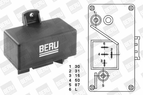 Реле свічок розжарювання Ducato, Citroen, Peugeot, Seat, Renault FIAT