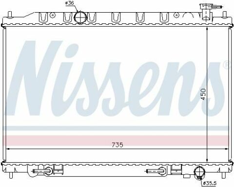 Радиатор NS MURANO Z50(04-)3.5 i V6 24V[OE 21460-CA010]