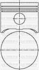Поршень с кольцами и пальцем (размер отв. 84,00/STD) C25 1.8, 504/505/J5/J7 1,8 (XM 7 P/T)