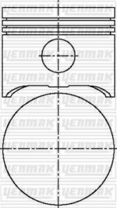 Поршень з кільцями та пальцем (розмір відп. 84,00/STD) C25 1.8, 504/505/J5/J7 1,8 (XM 7 P/T)