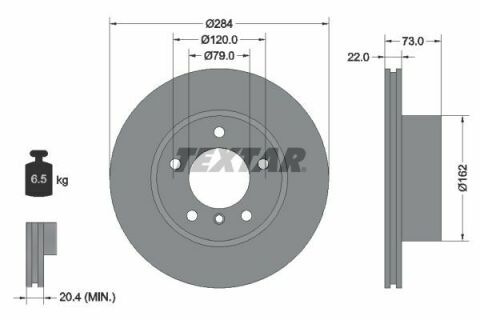 Диск тормозной (передний) BMW 1 (F20/F21)/2 (F22) 10- (284x22) PRO Диск тормозной (передний) BMW 1 (F20/F21)/2 (F22) 10- (284x22) PRO