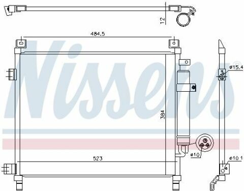 Конденсер  NISSAN  NOTE  (E12)  (13-)  1.2