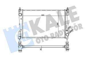 KALE OPEL Радіатор охолодження Corsa D, Fiat Grande Punto 1.3d 06-