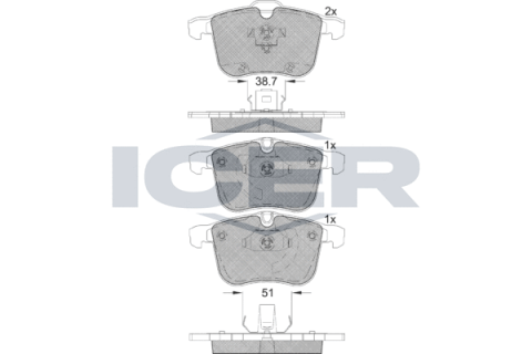 Колодки гальмівні (передні) Opel Vectra C 02-08/Signum 03-08/Saab 9-3 02-15