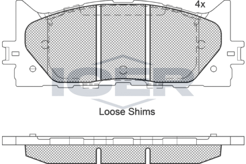 Колодки гальмівні (передні) Toyota Camry 06-/Lexus ES 06-18