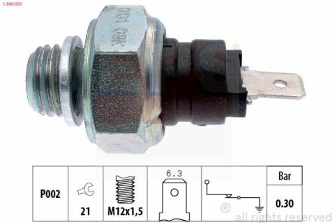 EPS FIAT Датчик давления масла M12 Panda,Seat Ibiza,Marbella,Terra