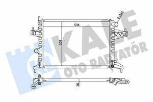 KALE OPEL Радіатор охолодження Combo Tour, Corsa C 1.4/1.8