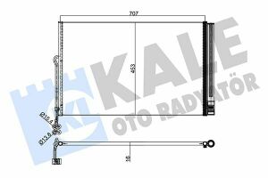 KALE VW Радиатор кондиционера Touareg 3.0/402TDI 10-