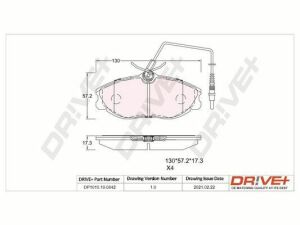 DP1010.10.0842 Drive+ - Гальмівні колодки до дисків