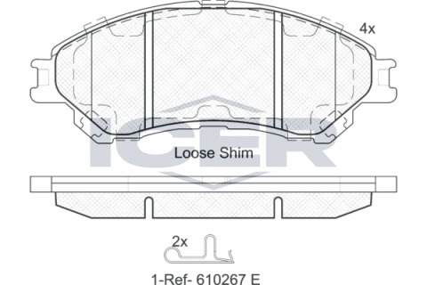 Колодки гальмівні (передні) Suzuki SX4 S-Cross 13-/Vitara 15-