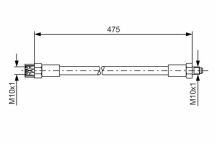 Шланг гальмівний задній T2/LN1 MB Шланг гальмівний задній T2/LN1 MB